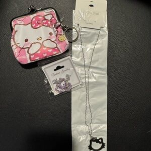 Hello Kitty Pink and White Accessory Set